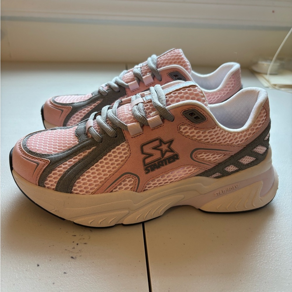 STARTER Pink and Gray Women's Mesh Sneakers